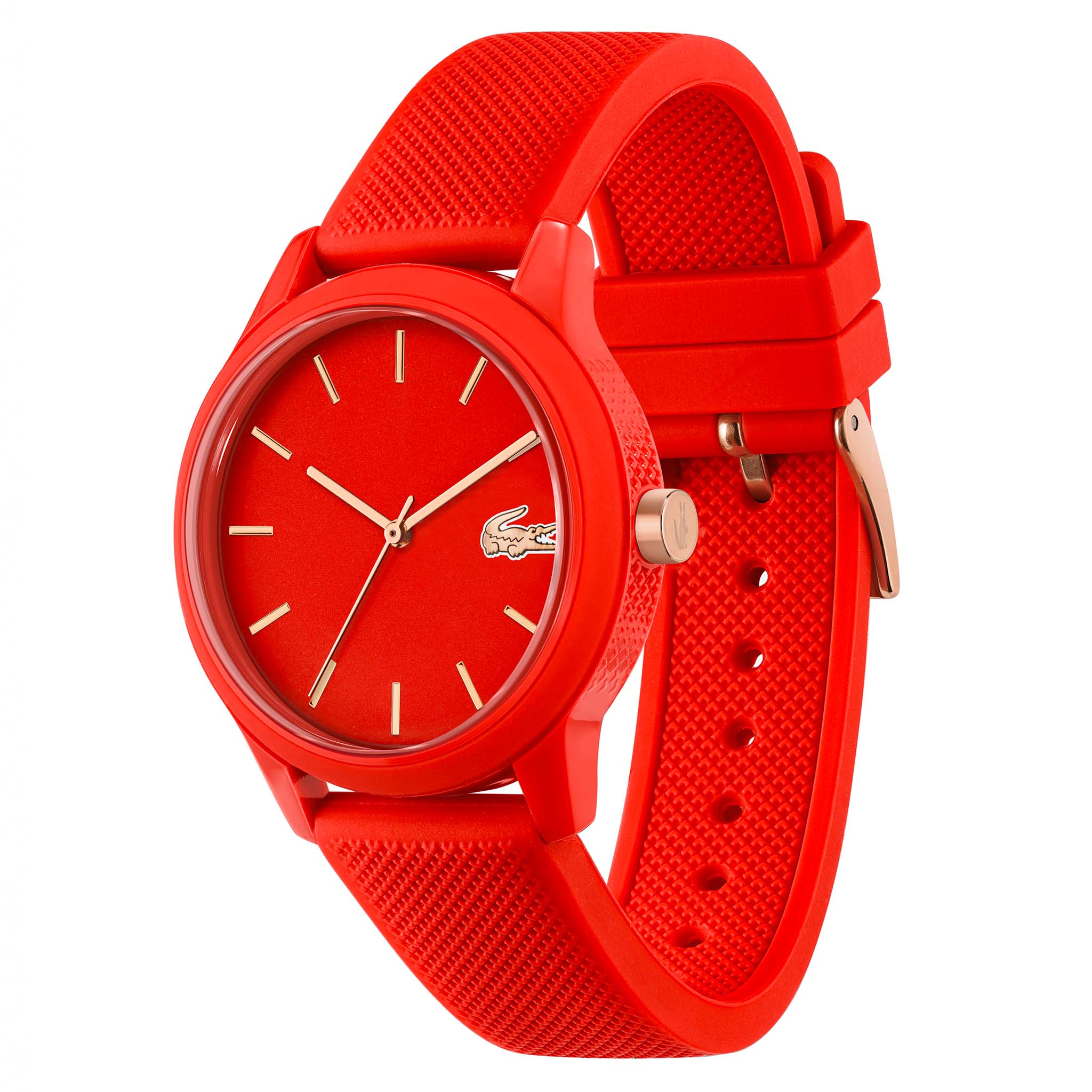 Lacoste Silicone Band Red Dial Women's Watch - 2001226
