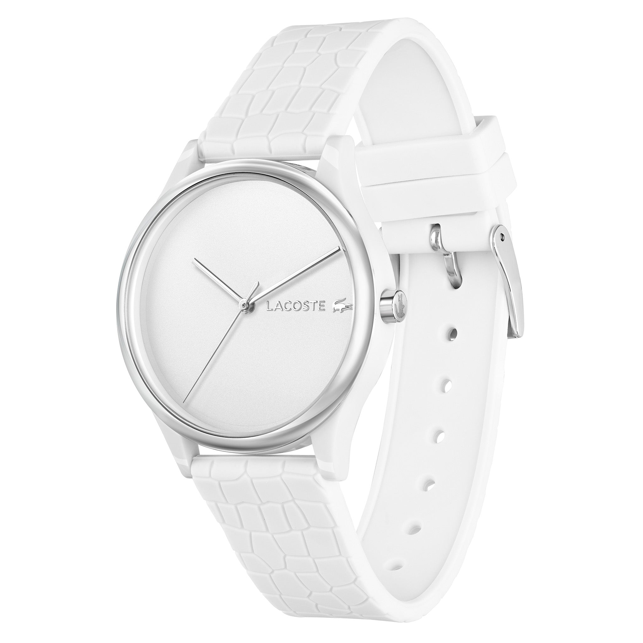 Lacoste Crocodelle White Silicone Women's Watch - 2001246