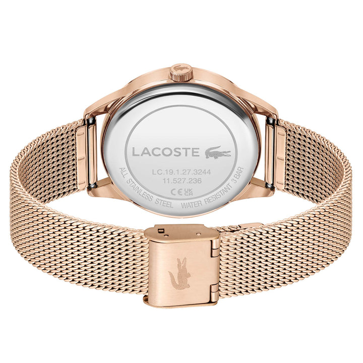 Lacoste Ladycroc Carnation Gold Mesh Light Carnation Gold Dial Women's Watch - 2001261