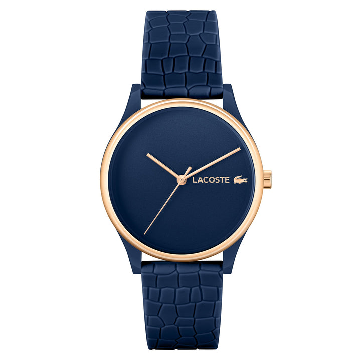 Lacoste Crocodelle Navy Silicone Navy Dial Women's Watch - 2001274