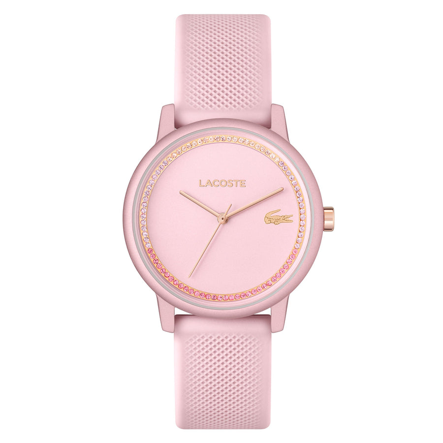 Lacoste Lacoste.12.12 Go Pink Silicone Pink Metallic Dial Women's Watch - 2001289