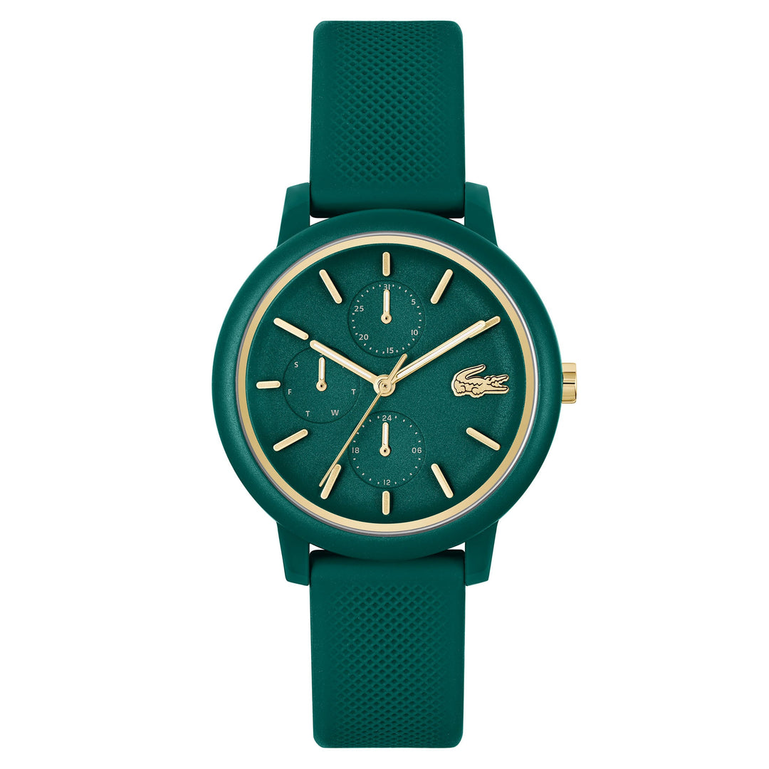 Lacoste Silicone Green Dial Multi-function Women's Watch - 2001329