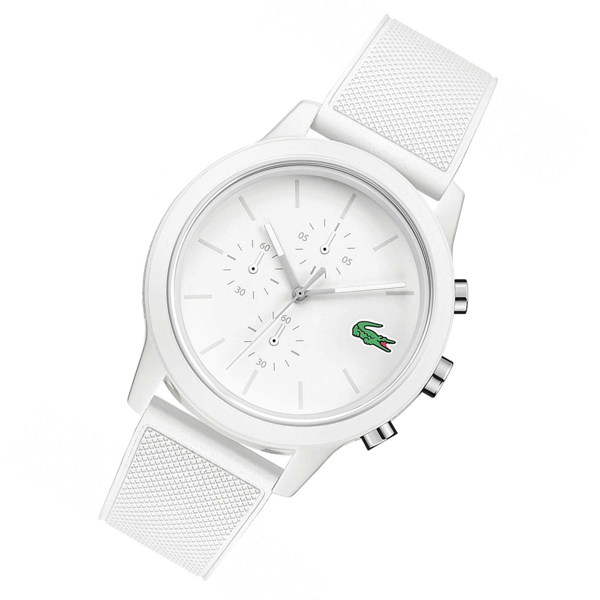 White lacoste watch online men's