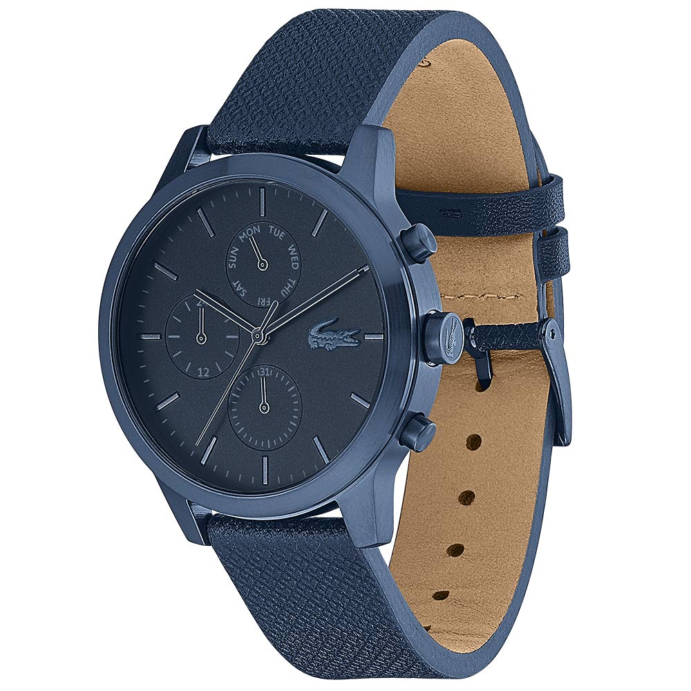 Lacoste 12.12 Blue Leather Men's Multi-function Watch - 2010998