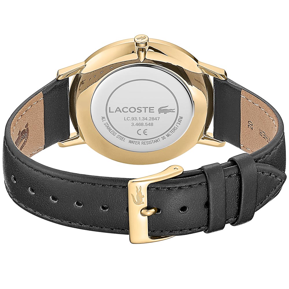 Lacoste Moon Black Leather Men's Watch - 2011004