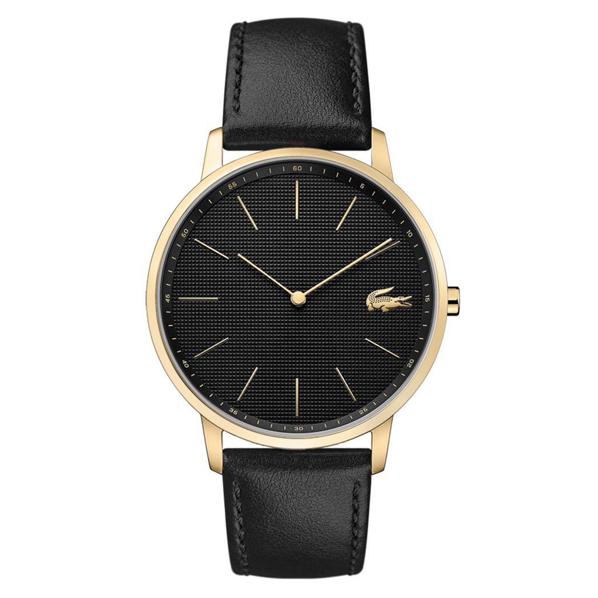 Lacoste Moon Black Leather Men's Watch - 2011004