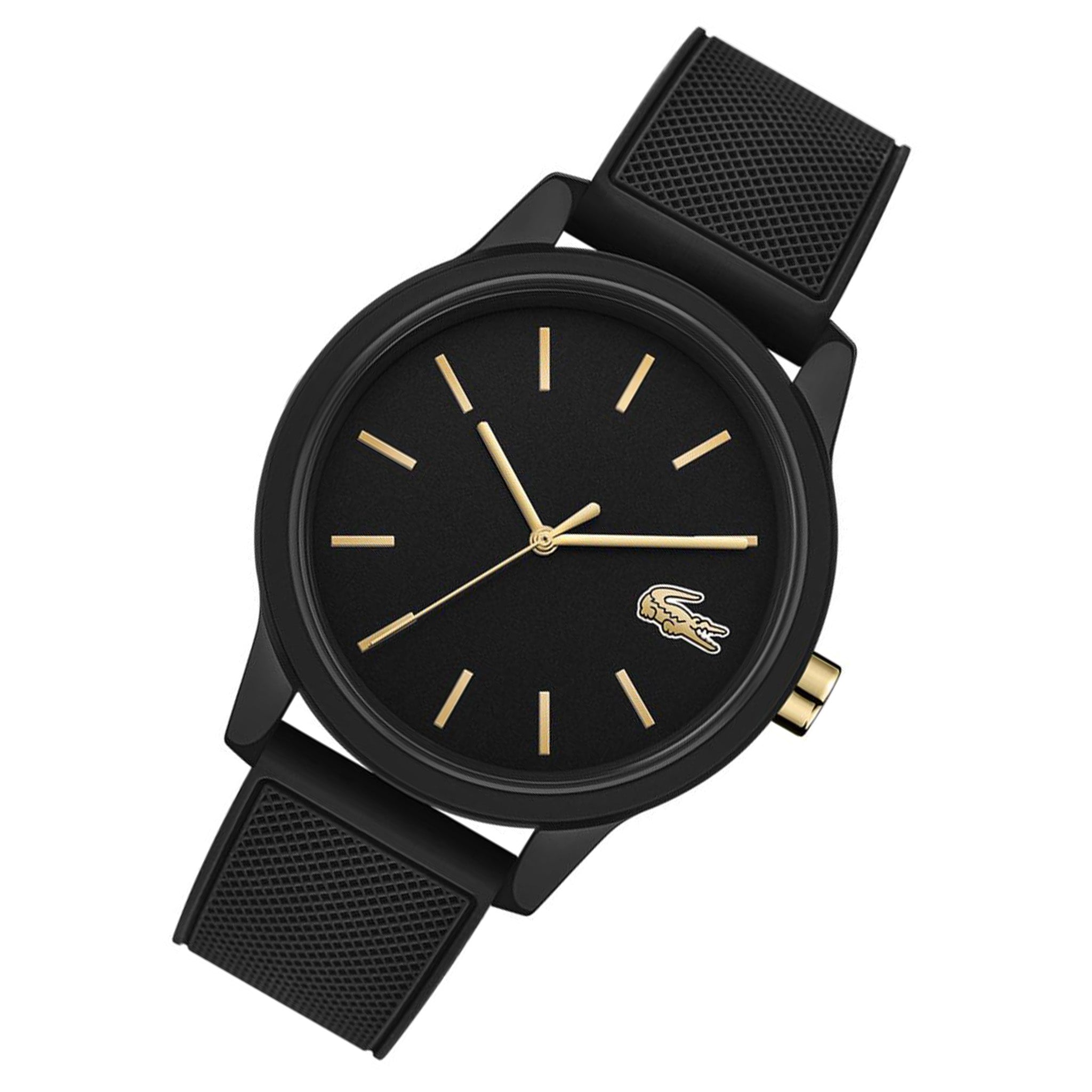Lacoste 12.12 Black Silicone Men's  Watch - 2011010