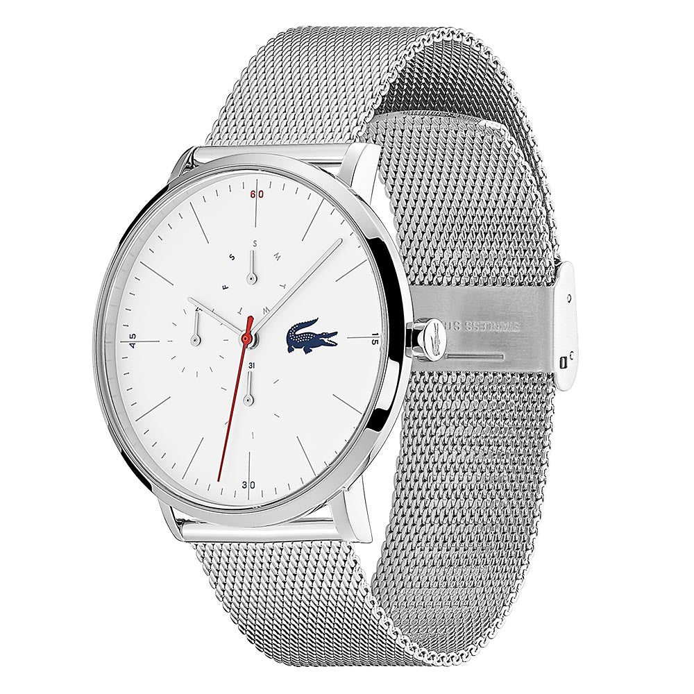 Lacoste Moon Silver Mesh Men's Multi-function Watch - 2011025