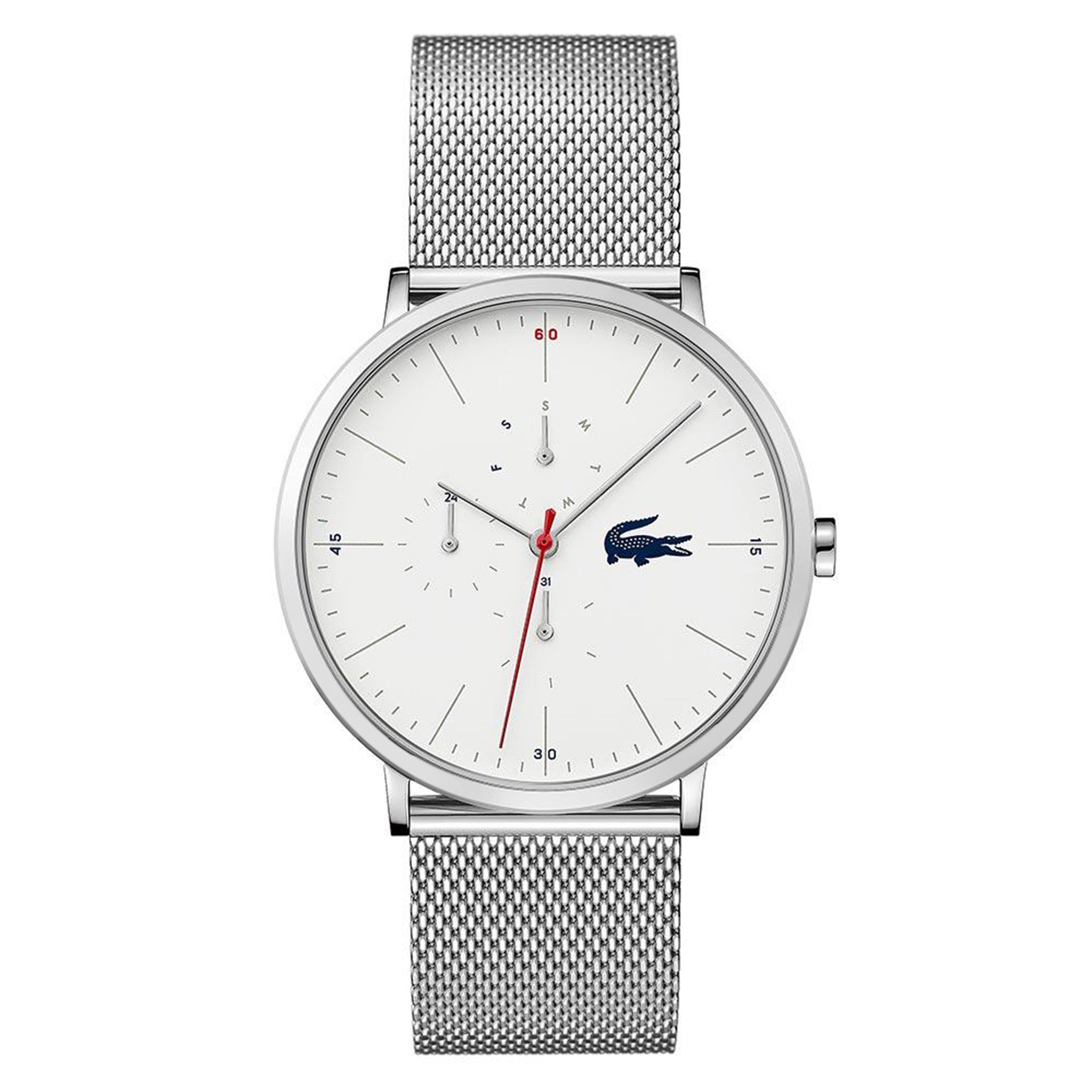Lacoste Moon Silver Mesh Men's Multi-function Watch - 2011025