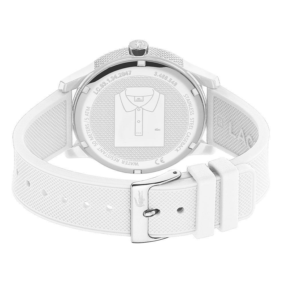 Lacoste 12.12 White Silicone Men's Watch - 2011039