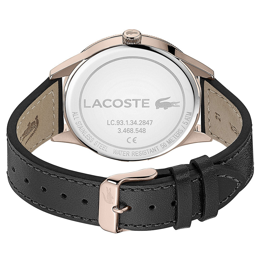 Lacoste Continental Black Leather Men's Watch - 2011042