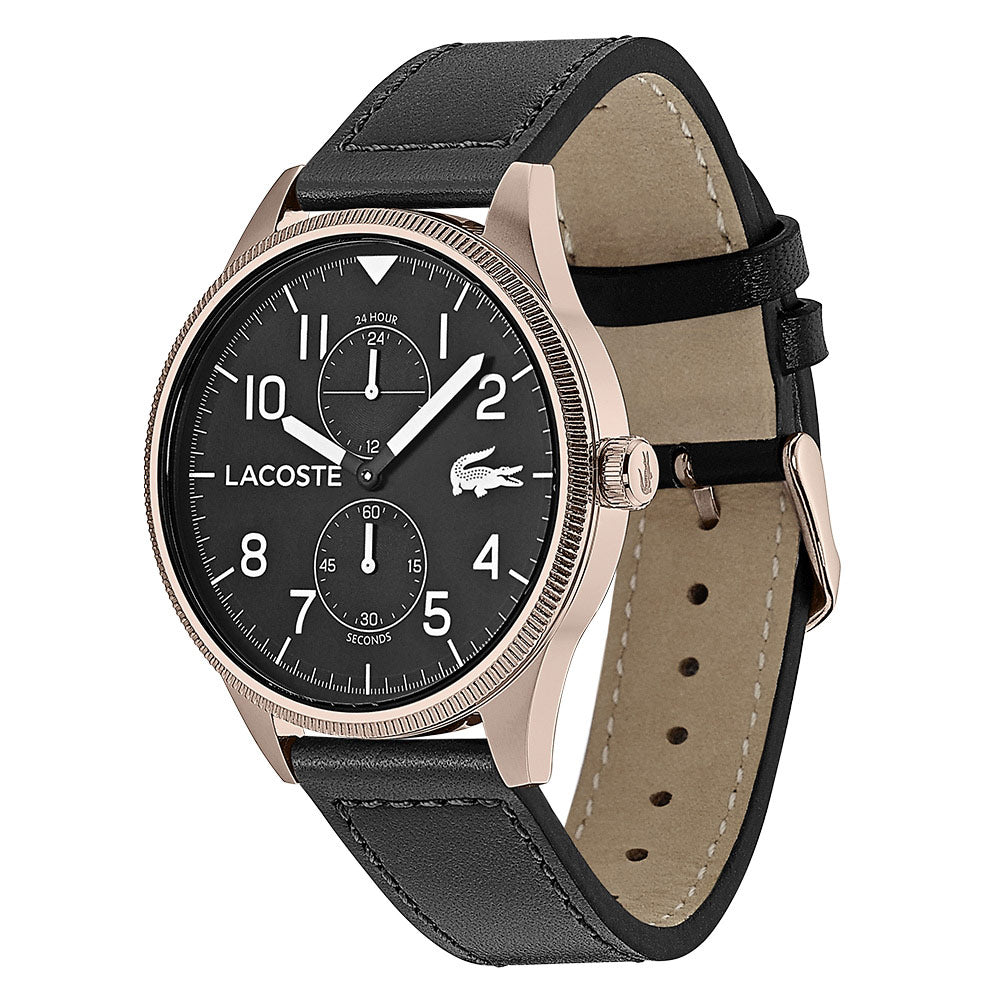Lacoste Continental Black Leather Men's Watch - 2011042