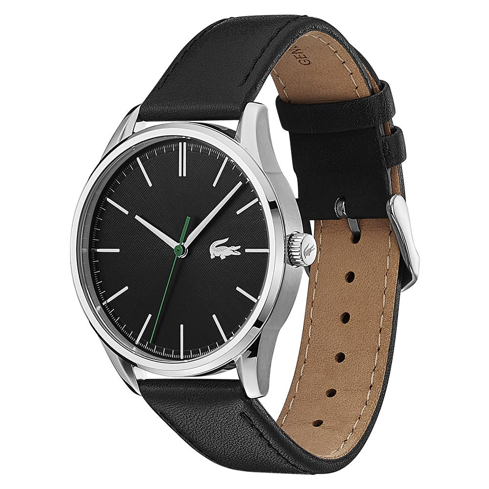 Lacoste Vienna Black Leather Men's Watch - 2011047