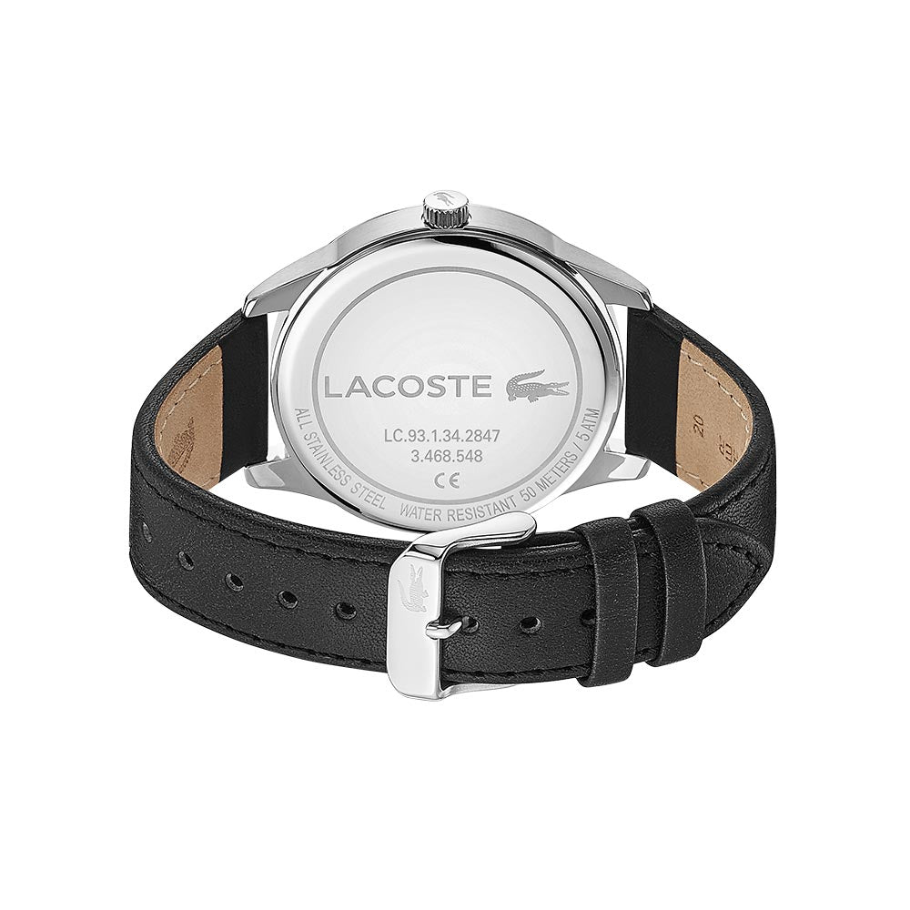 Lacoste Vienna Black Leather Men's Watch - 2011047