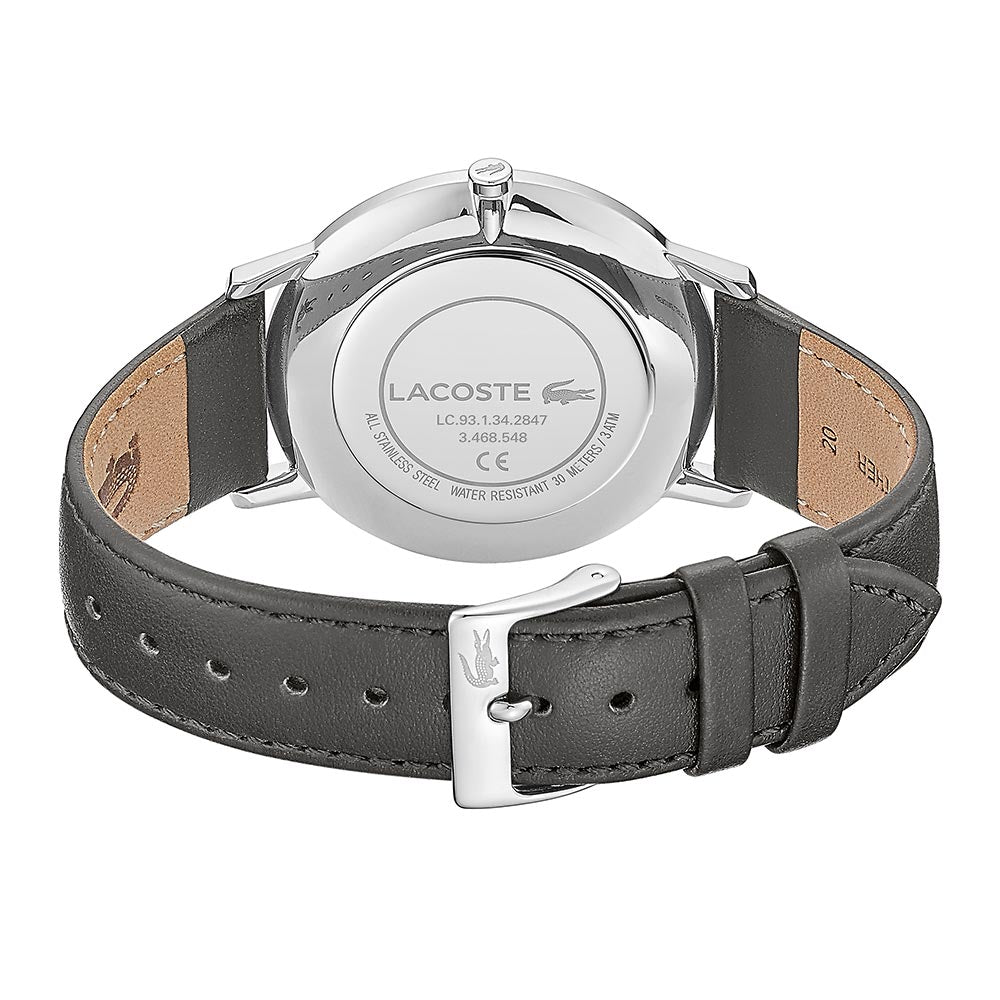 Lacoste Moon Grey Leather Men's Watch - 2011056