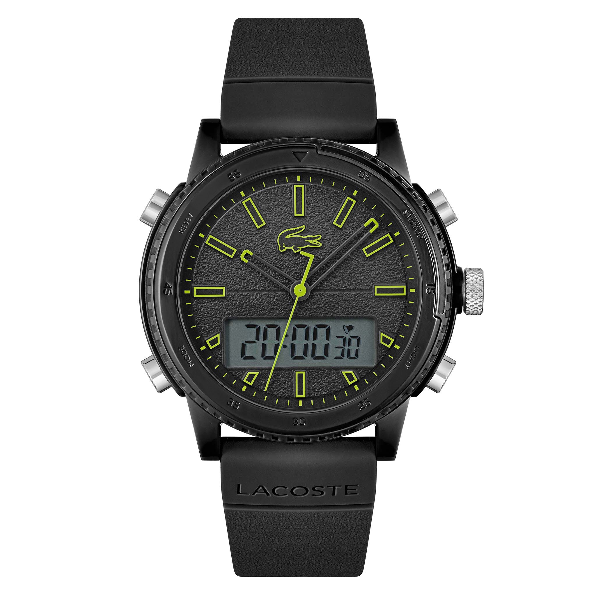 Lacoste Maui Black Silicone Quartz Analogue & Digital Men's Watch - 2011076
