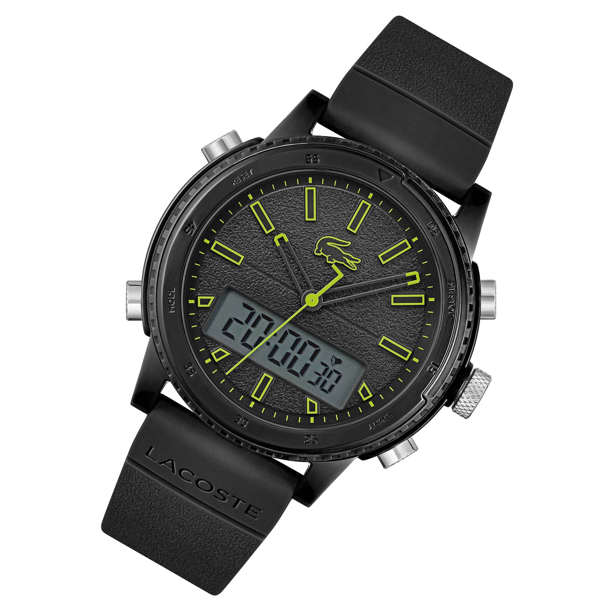 Lacoste Maui Black Silicone Quartz Analogue & Digital Men's Watch - 2011076