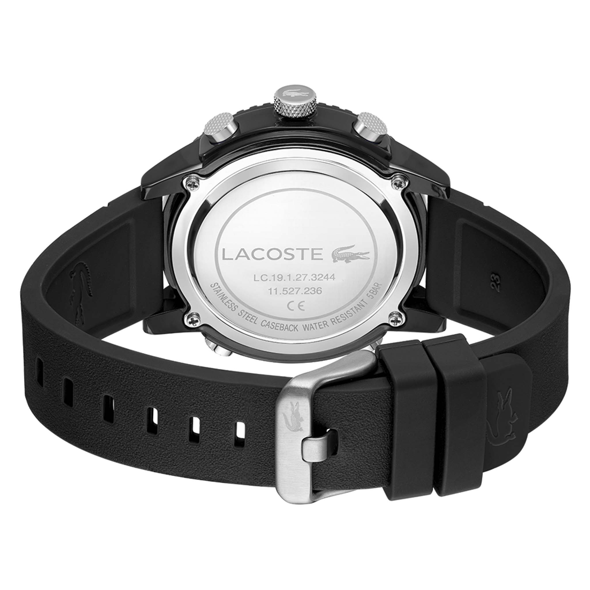 Lacoste Maui Black Silicone Quartz Analogue & Digital Men's Watch - 2011076