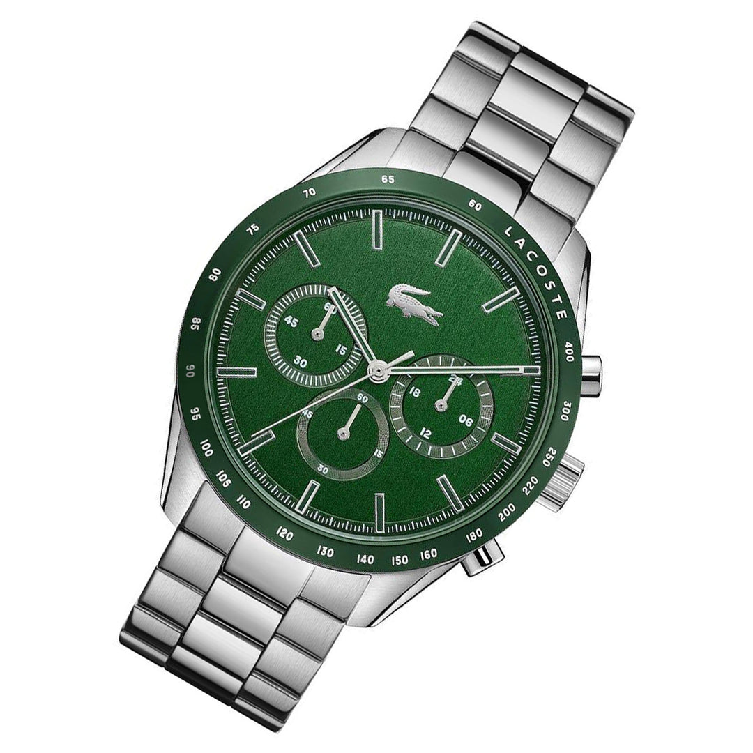 Lacoste Boston Stainless Steel Green Dial Men's Chronograph Watch - 2011080