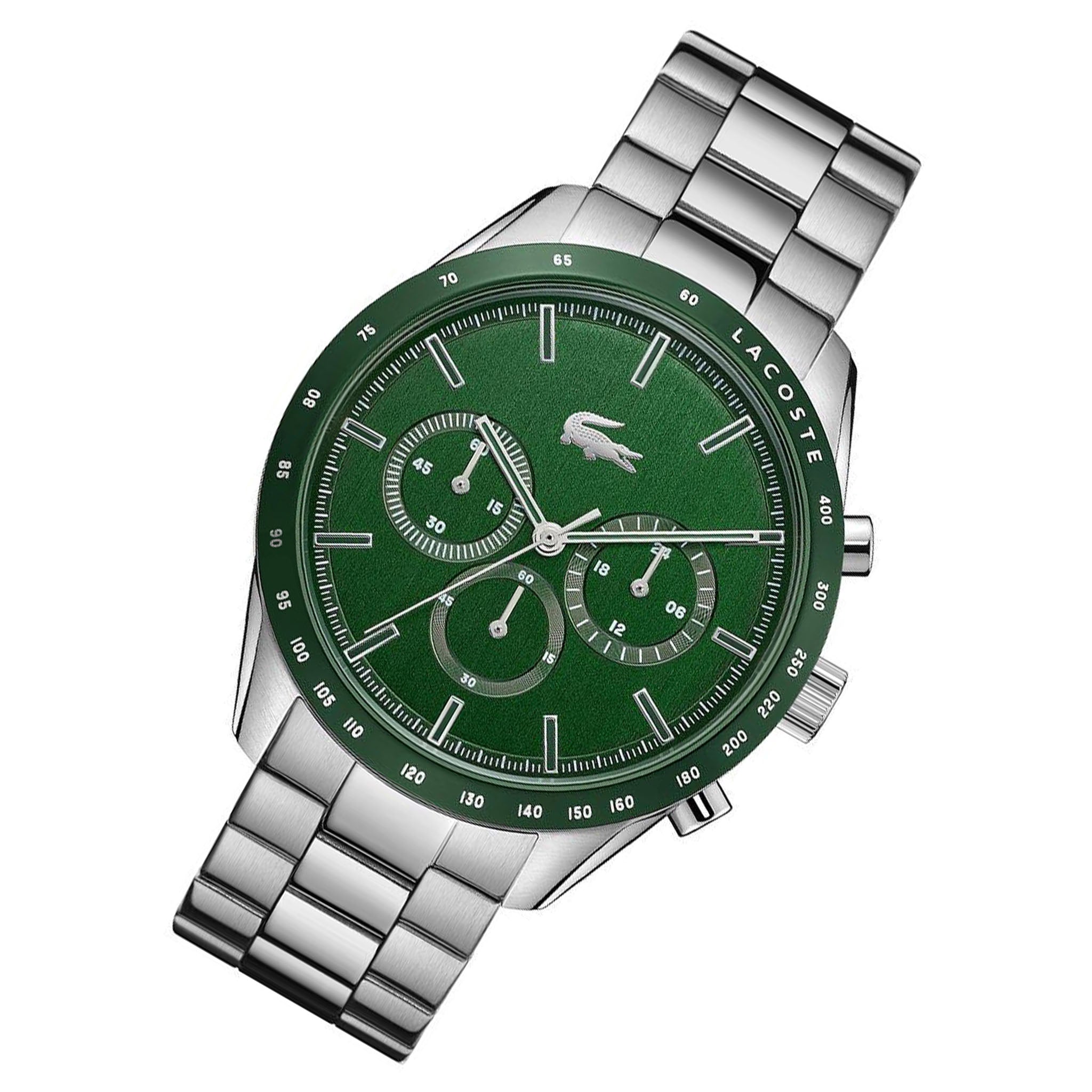 Lacoste Boston Stainless Steel Green Dial Men's Chronograph Watch - 2011080