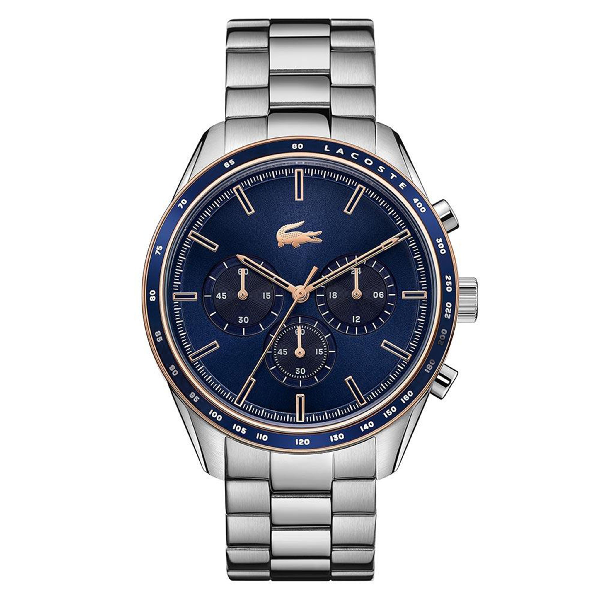 Lacoste Boston Stainless Steel Blue Dial Men's Chrono Watch - 2011081