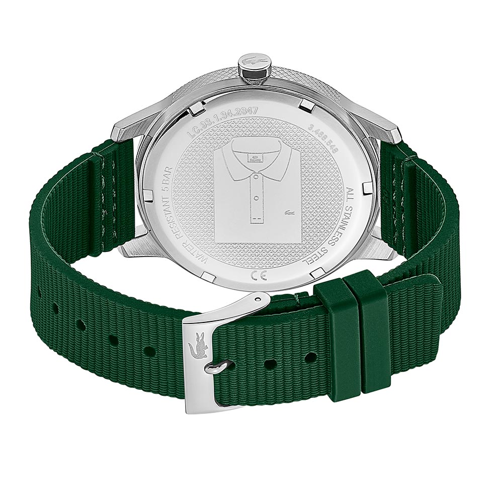 Lacoste 12.12 Green Silicone Band Men's Watch - 2011085