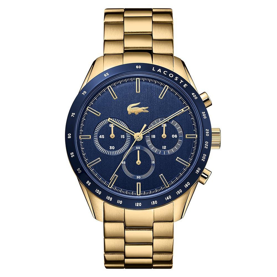 Lacoste Boston Gold Steel Blue Dial Men's Chronograph Watch - 2011096