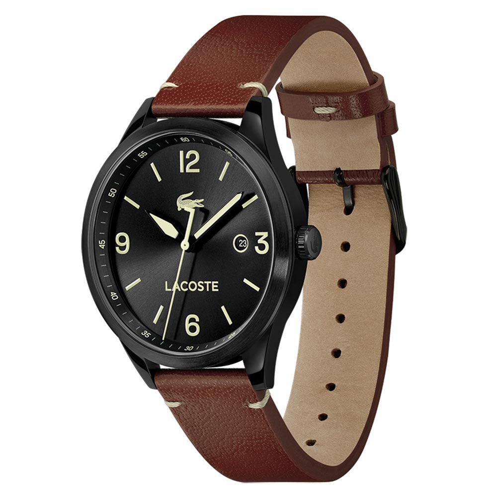 Lacoste Traveler Tan Leather Men's Watch - 2011106