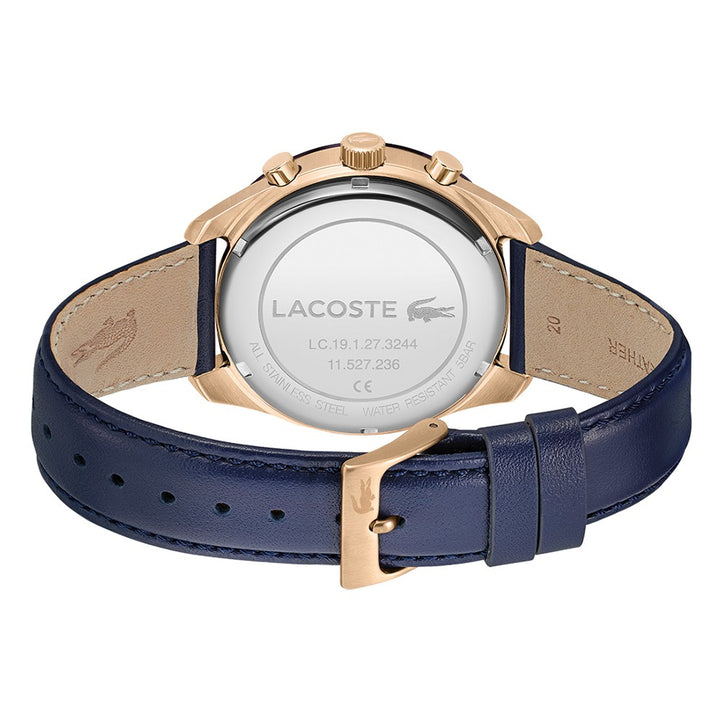 Lacoste Boston Blue Leather Men's Chronograph Watch - 2011111