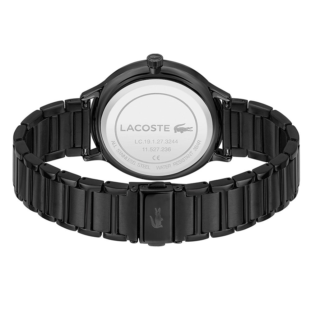 Lacoste Club Grey Steel Black Dial Men's Watch - 2011119