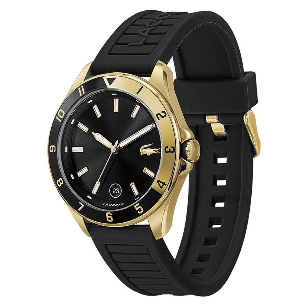 Lacoste Tiebreaker Black Silicone Band Men's Watch - 2011126