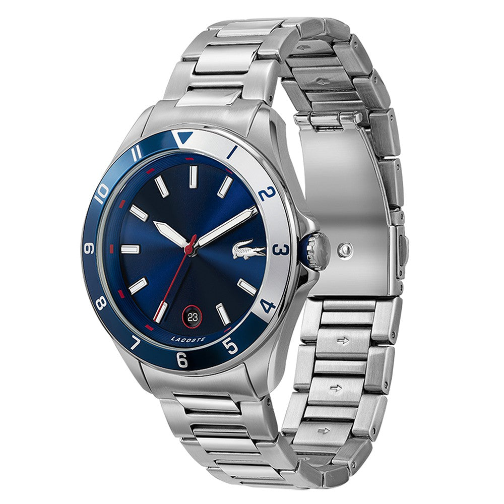 Lacoste Tiebreaker Stainless Steel Blue Dial Men's Watch - 2011127
