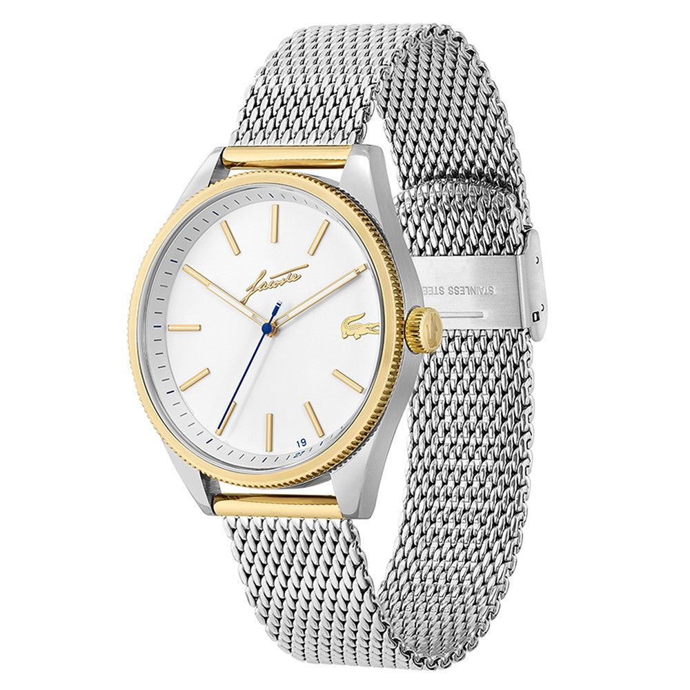 Lacoste Heritage Two-Tone Mesh White Dial Men's Watch - 2011143