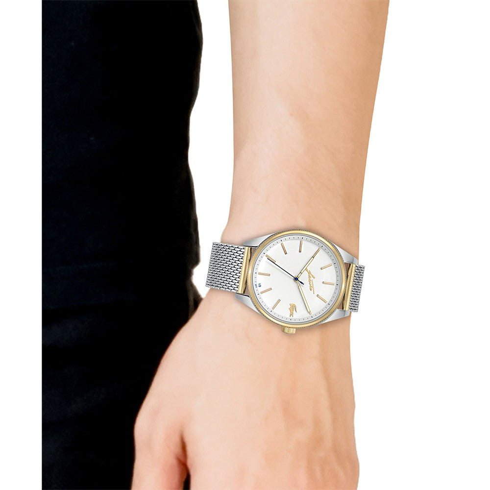 Lacoste Heritage Two-Tone Mesh White Dial Men's Watch - 2011143