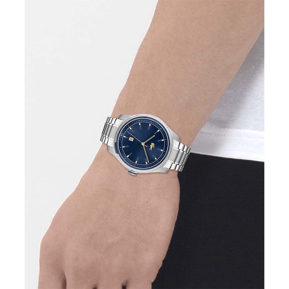 Lacoste Musketeer Stainless Steel Blue Dial Men's Watch - 2011149