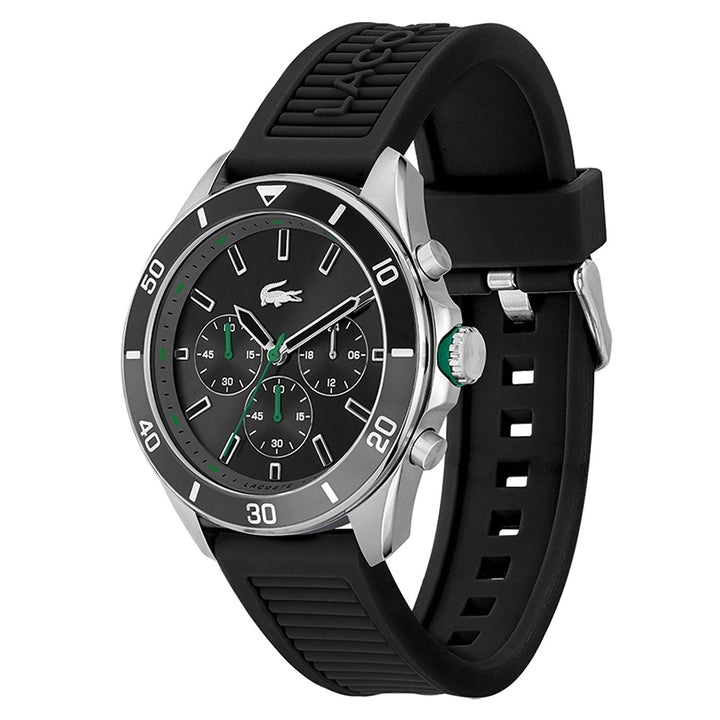 Lacoste Black Silicone Band Men's Chronograph Watch - 2011152