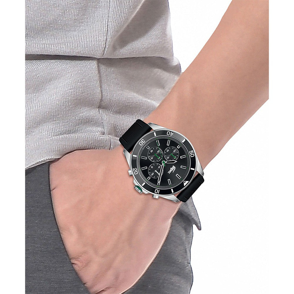 Lacoste Black Silicone Band Men's Chronograph Watch - 2011152