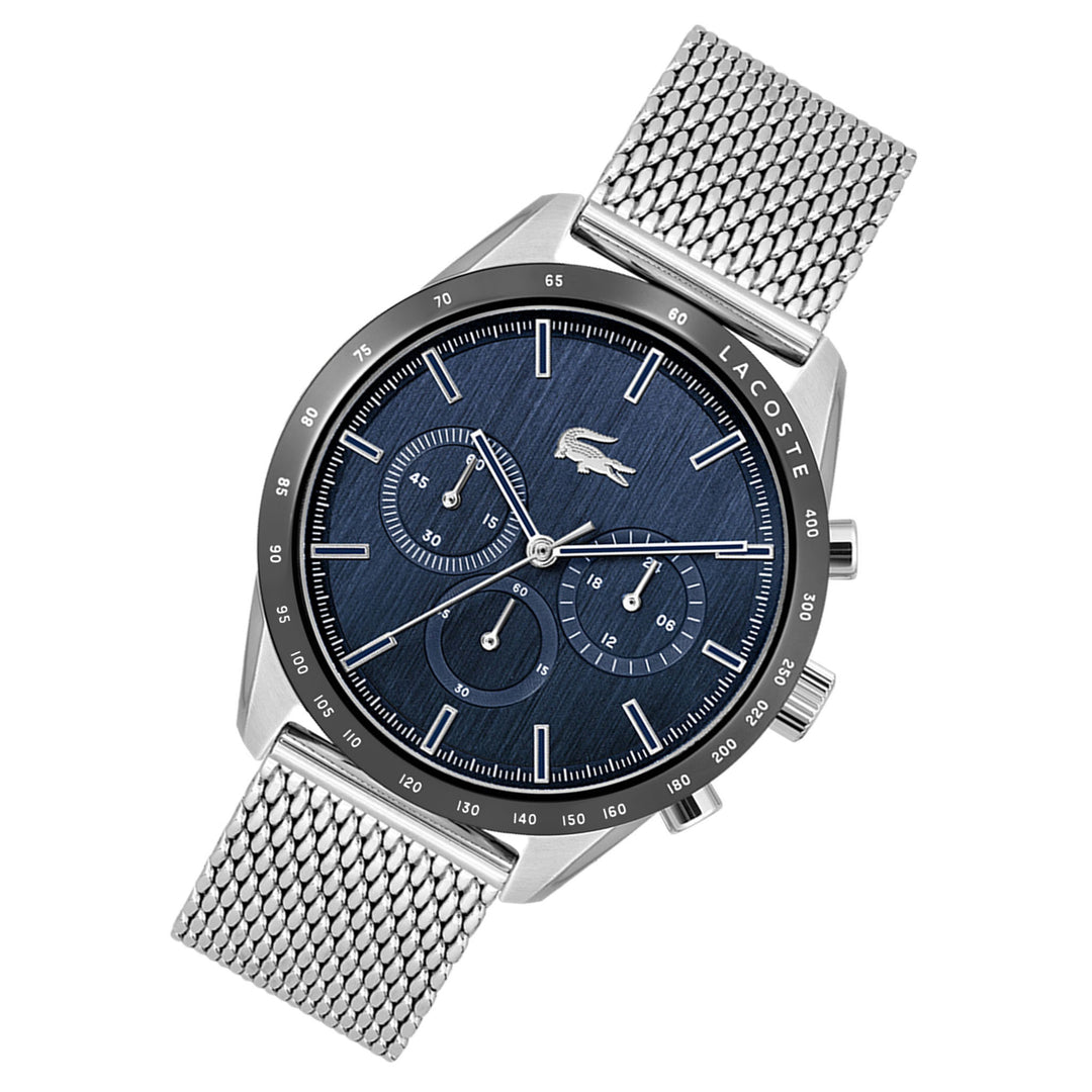 Lacoste Boston Factory The Watch – Blue Dial Chronograph Men\'s Watch 2011163 Australia Silver Mesh 