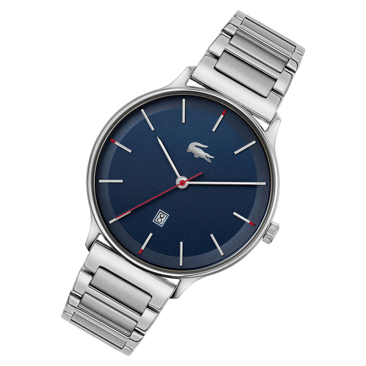 Lacoste Stainless Steel Blue Dial Men's Watch - 2011166