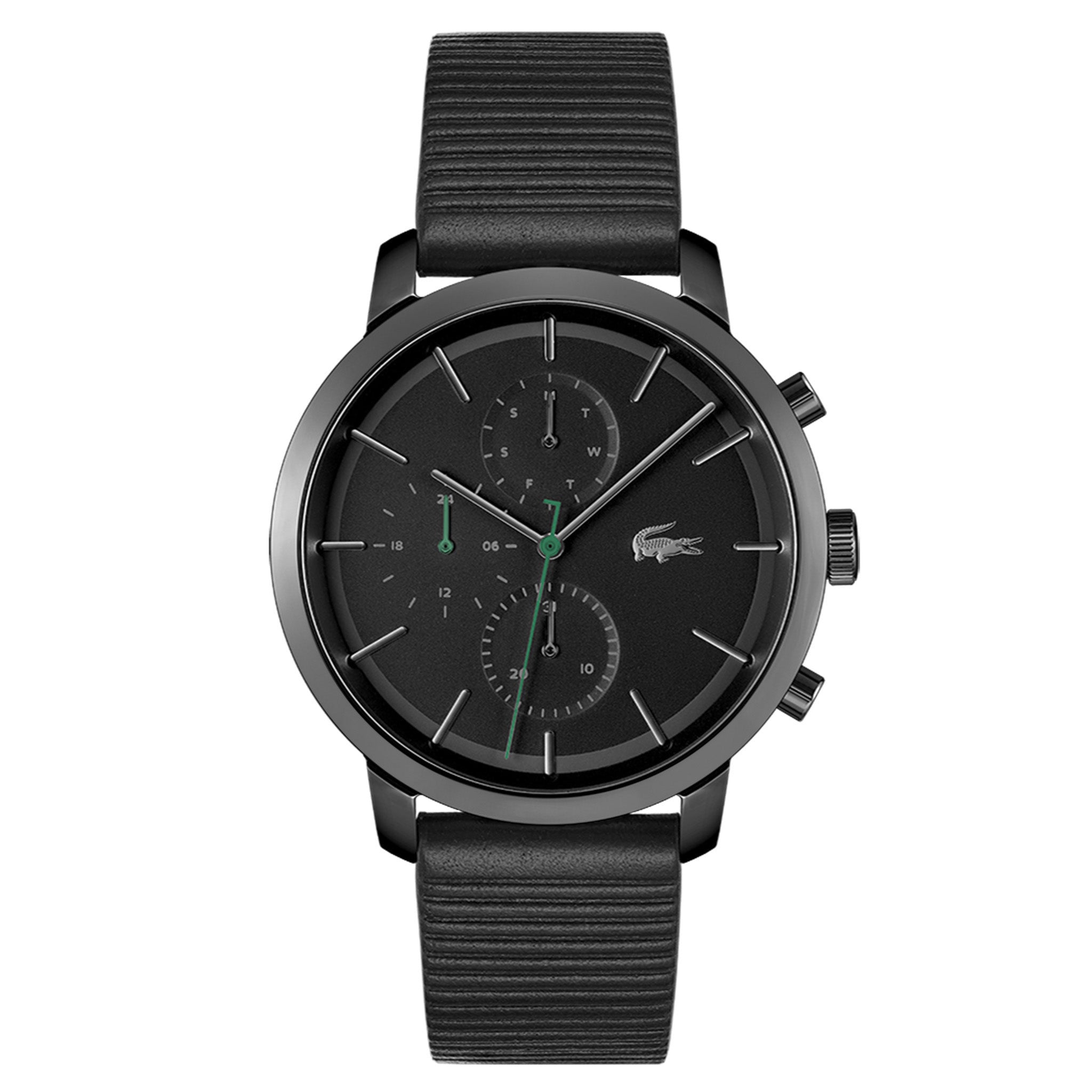 Lacoste Replay Black Leather Men's Multi-function Watch - 2011177
