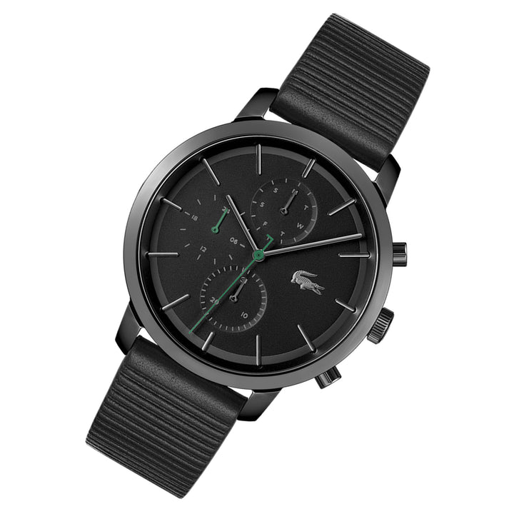 Lacoste Replay Black Leather Men's Multi-function Watch - 2011177