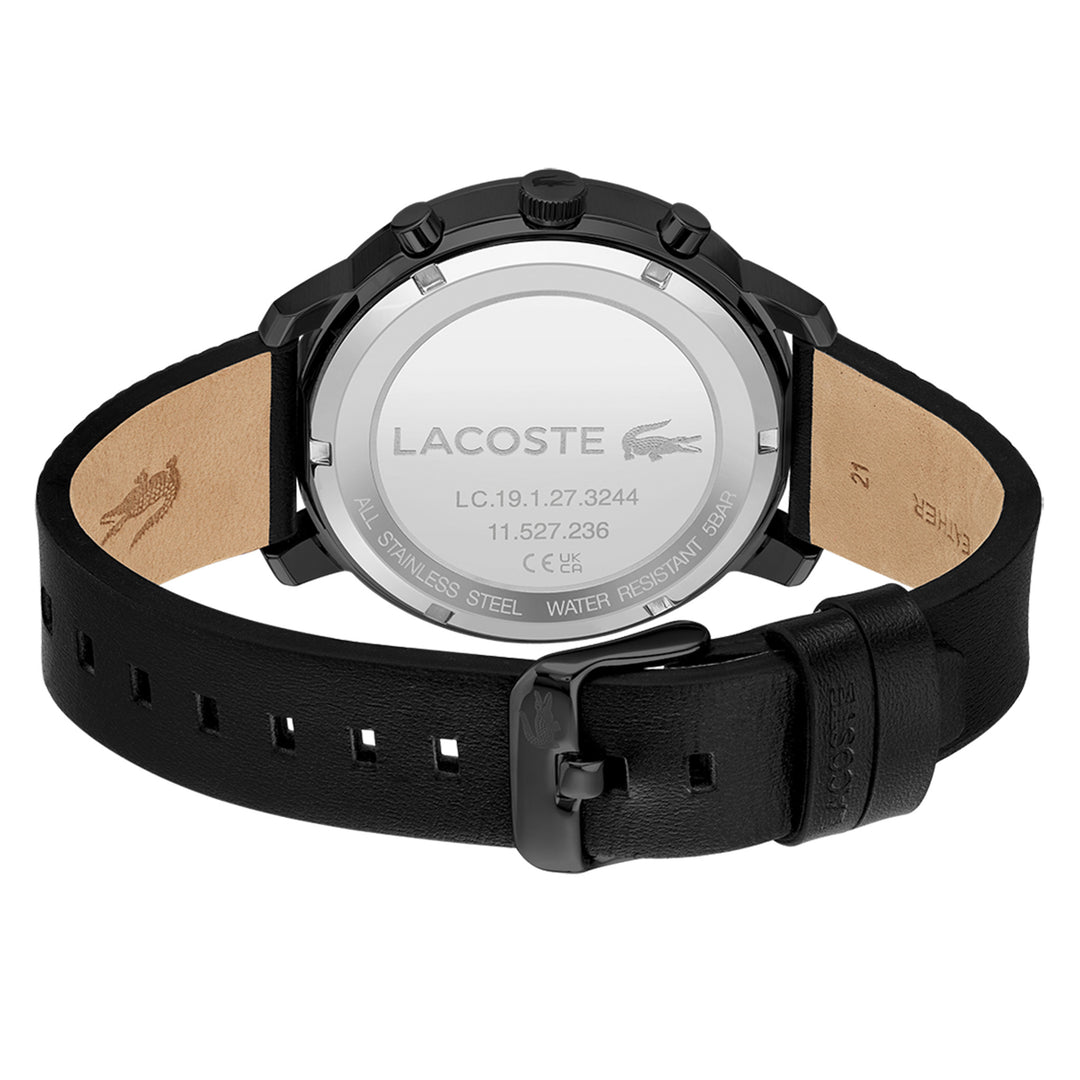 Lacoste Replay Black Leather Men's Multi-function Watch - 2011177