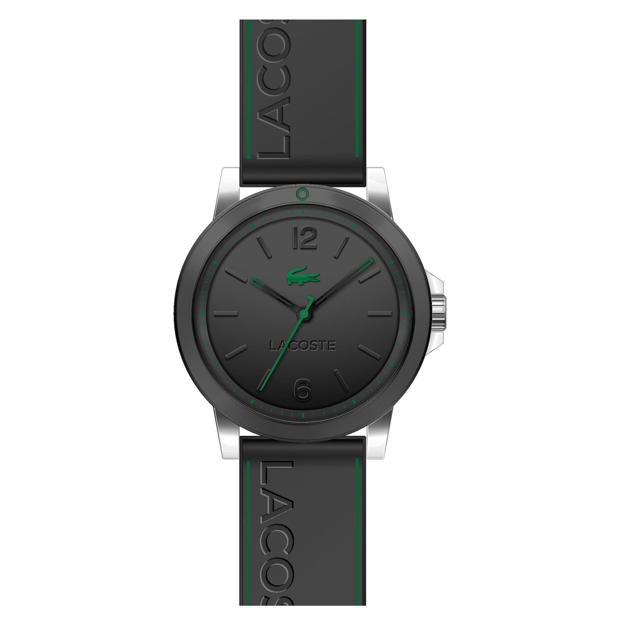 Lacoste Silicone Black Dial Men's Watch - 2011182