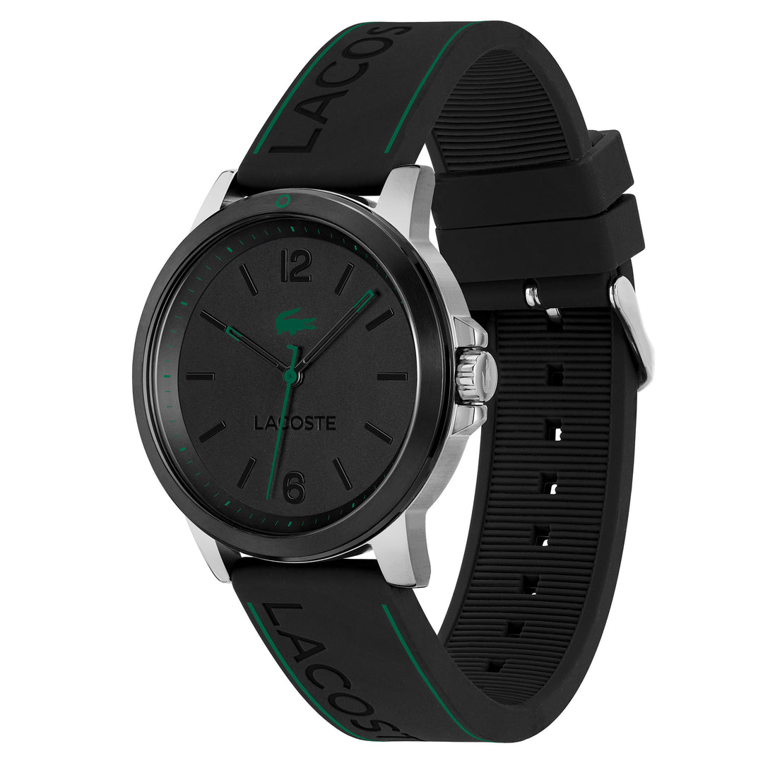 Lacoste Silicone Black Dial Men's Watch - 2011182