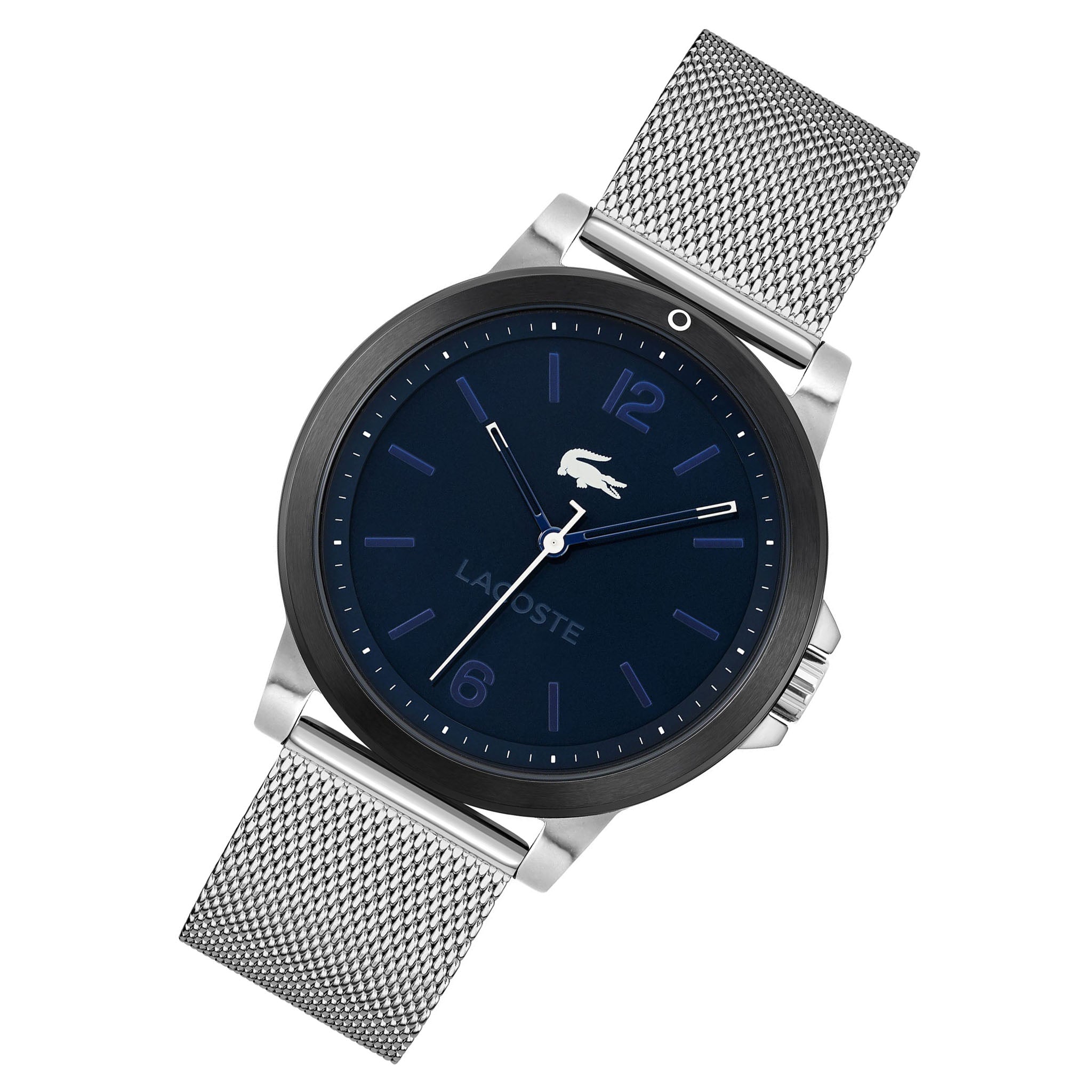 Lacoste Silver Mesh Blue Dial Men's Watch - 2011183