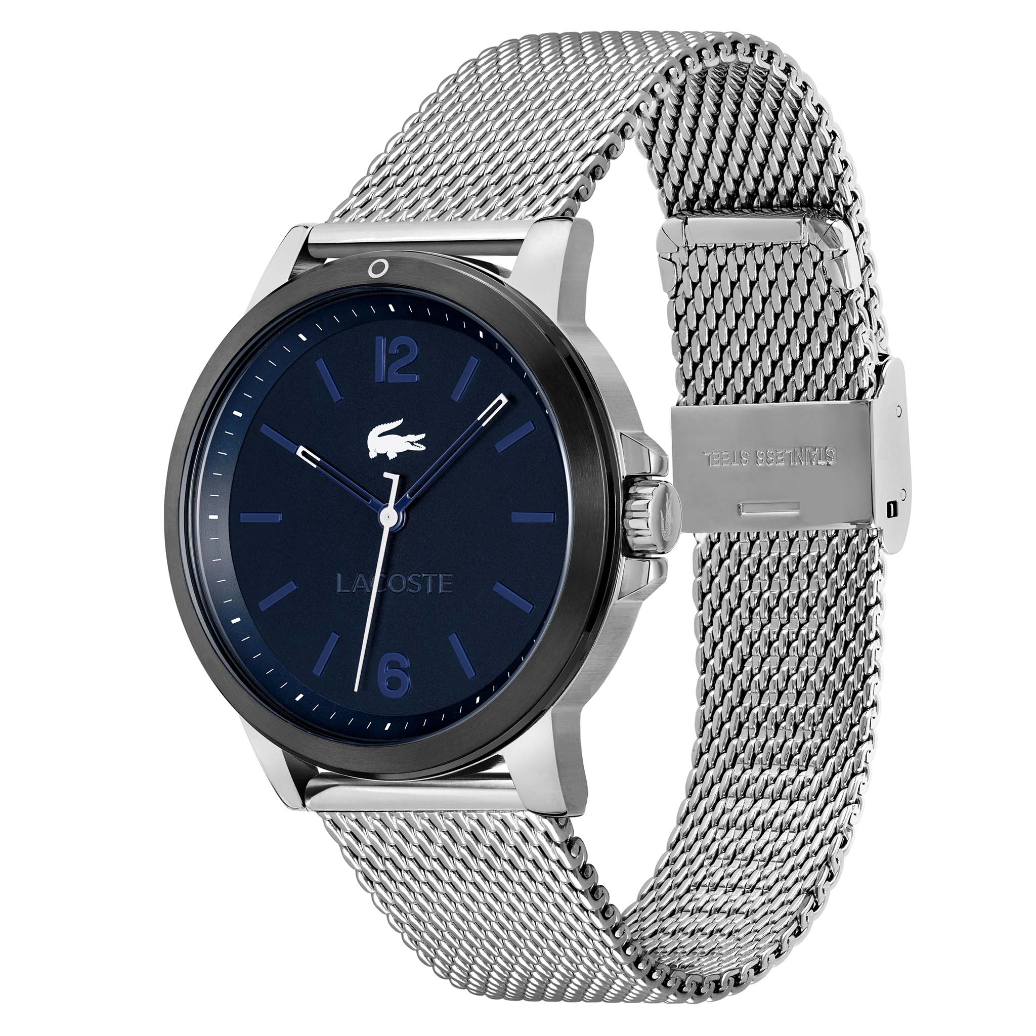 Lacoste Silver Mesh Blue Dial Men's Watch - 2011183