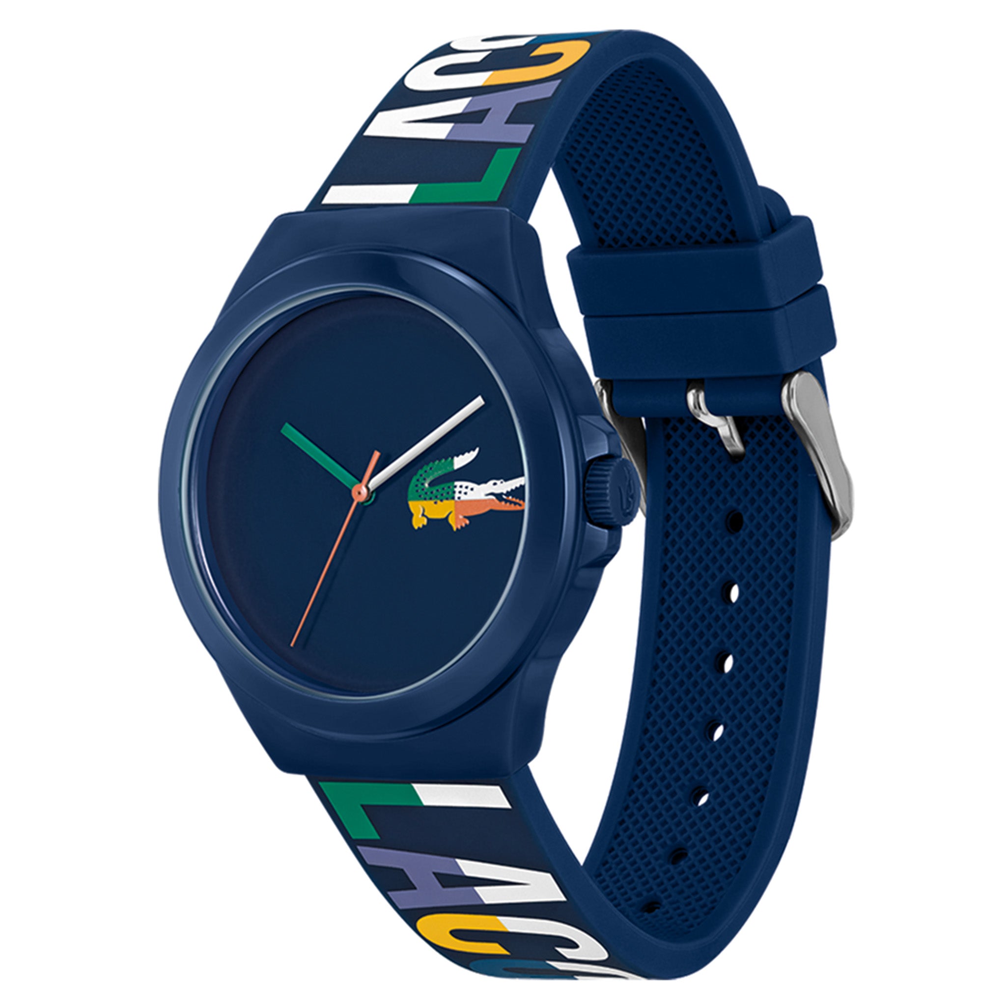 Lacoste Multi-Colour Silicone Blue Dial Men's Watch - 2011184