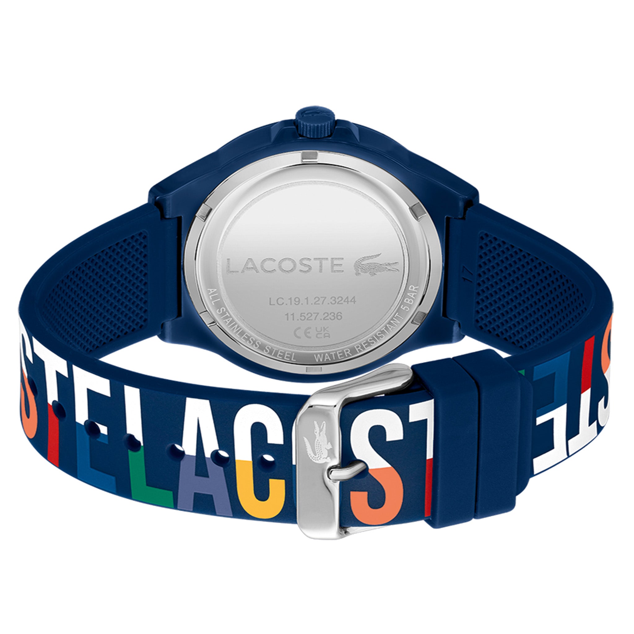 Lacoste Multi-Colour Silicone Blue Dial Men's Watch - 2011184
