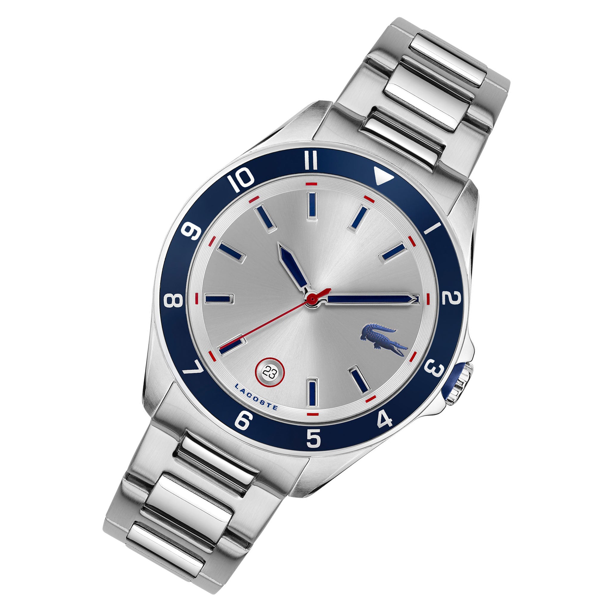 Lacoste Stainless Steel Silver Dial Men's Watch - 2011187