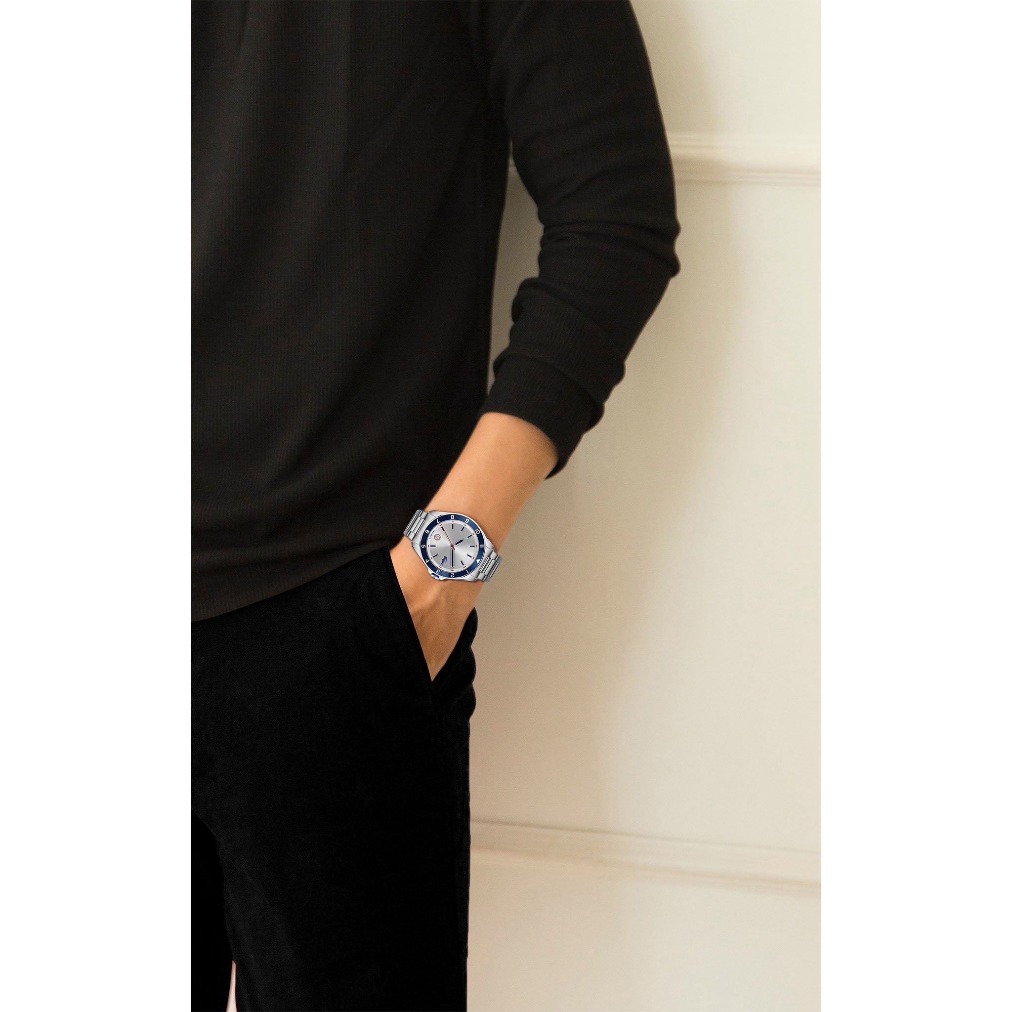 Lacoste Stainless Steel Silver Dial Men's Watch - 2011187